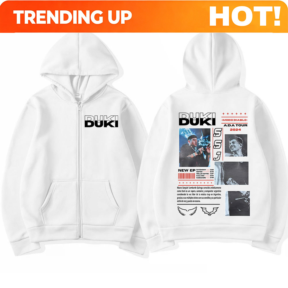 Mens Fashion Zip Up Hoodies - แร็ปเปอร์ดูกิ ADA ทัวร์ 2024 เสื้อฮู้ดซิป ผู้ชาย