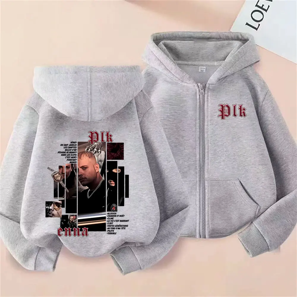 Mens Fashion Zip Up Hoodies - เสื้อฮู้ดมีซิปกราฟิกปกอัลบั้มแร็ปเปอร์ Plk แฟชั่นฮิปฮอปสำหรับผู้ชาย เสื้อแจ็คเก็ตมีซิปแนวเพลงป๊อป เสื้อสเวตเตอร์มีซิปสไตล์วินเทจลำลองสำหรับผู้ชาย