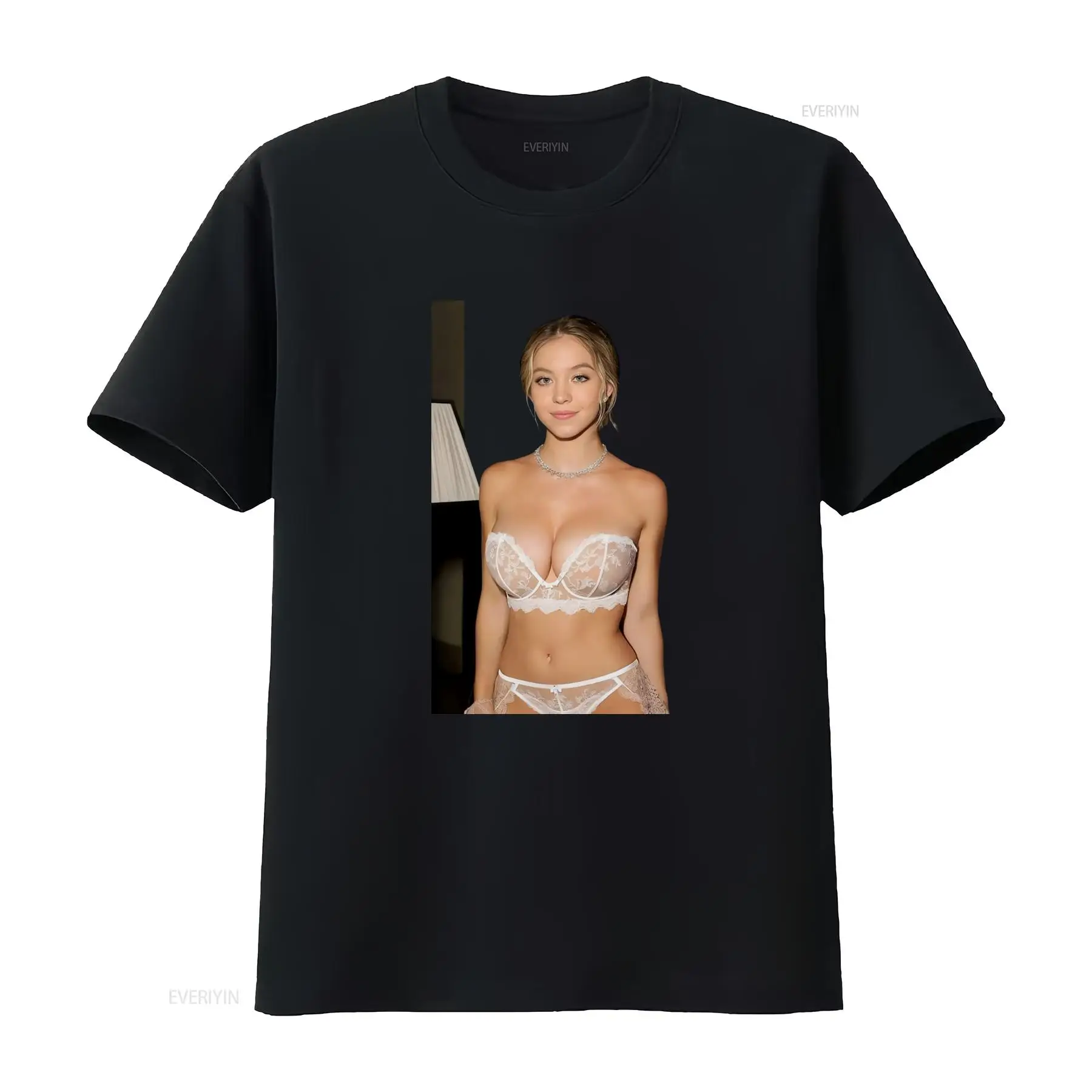Men'S Fashion Sydney - เสื้อยืดแรงบันดาลใจจาก Sydney Sweeney มีสไตล์และทันสมัยสำหรับคนรักแฟชั่น สตรีทแวร์วินเทจฟอกสี ยืดหยุ่น