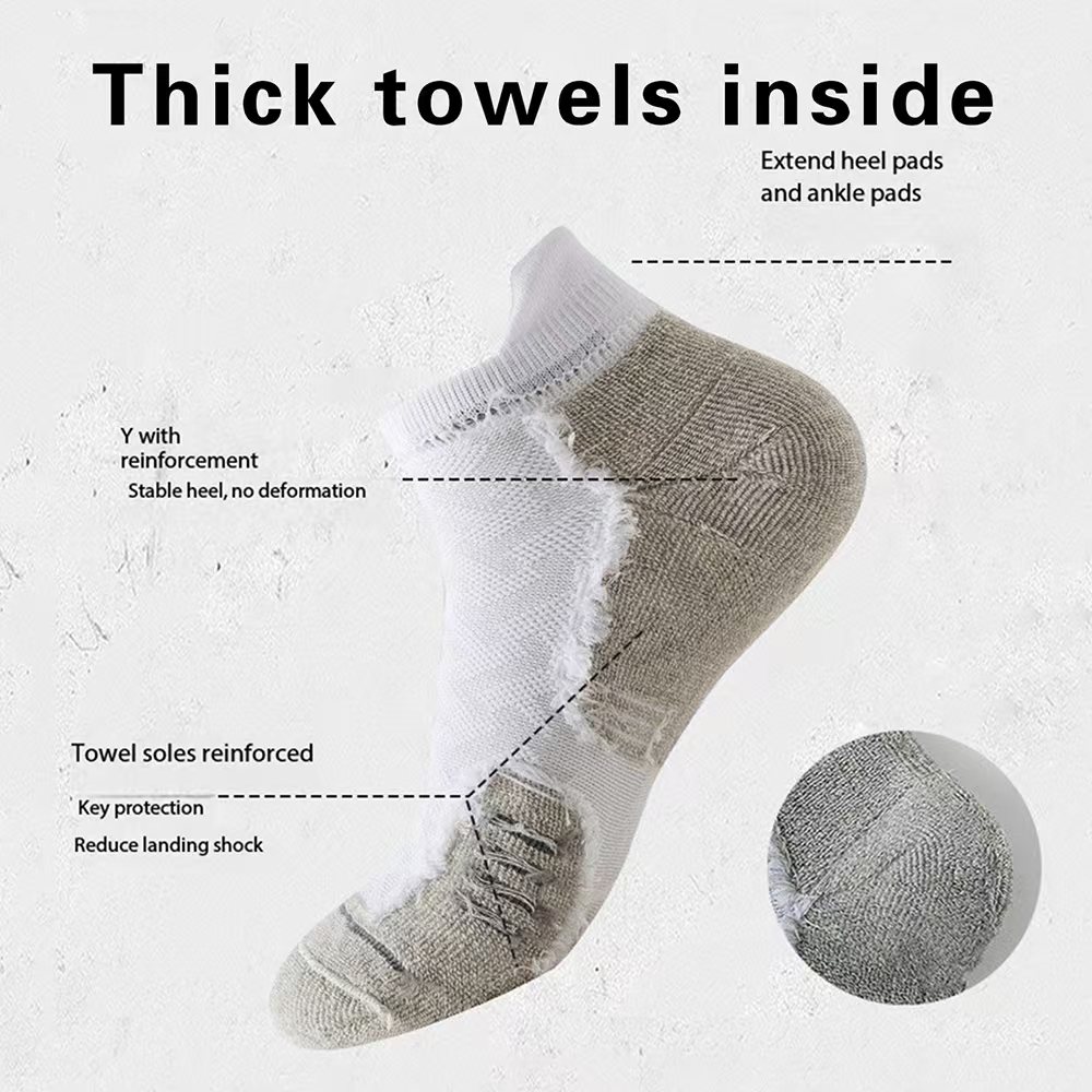 ถุงเท้ากีฬาแบบสั้น 1/3 คู่ สำห - Socks Ankle Men บทวิจารณ์และราคา