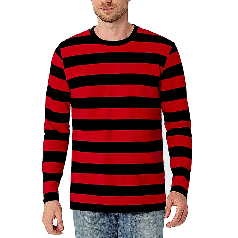 เสื้อยืดแขนยาวผู้ชายพิมพ์ลาย 3 - Mens Fashion Clothes บทวิจารณ์และราคา