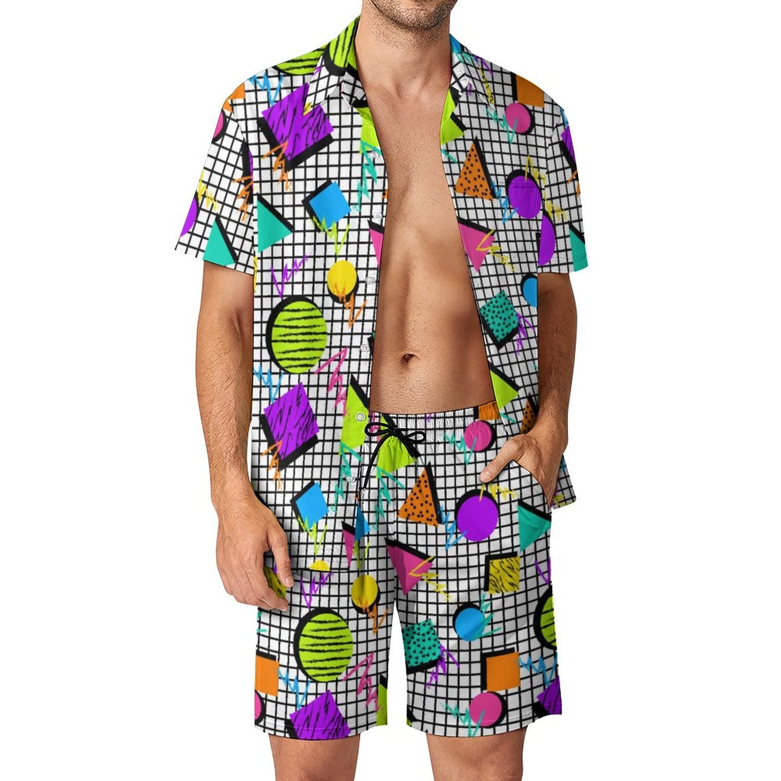 ชุดเสื้อเชิ้ตผู้ชายลายพิมพ์สาม - Mens Fashion Clothes บทวิจารณ์และราคา