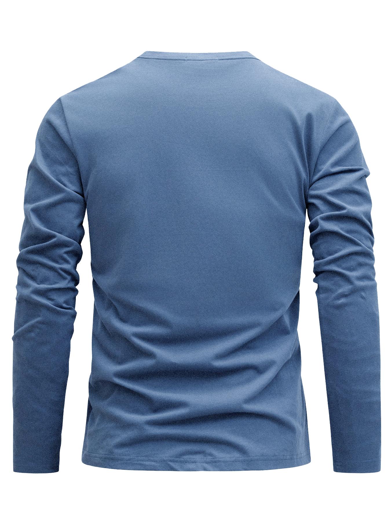 เสื้อยืดแขนยาวผู้ชาย ผ้าฝ้าย 1 - Mens Fashion Summer บทวิจารณ์และราคา